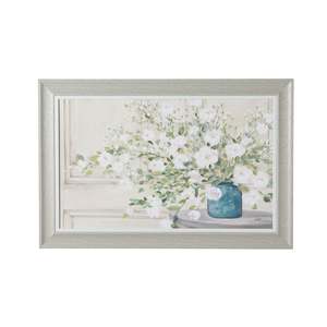 White Bouquet Framed Print 60x90cm