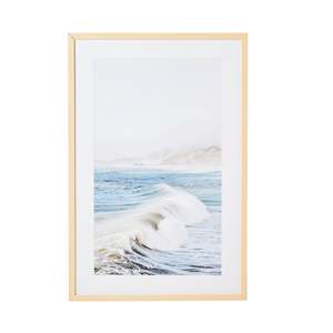 Breaking Waves Framed Glass Print 70x105cm