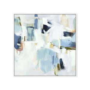 Ink Storm Framed Textured Painting 80x80cm