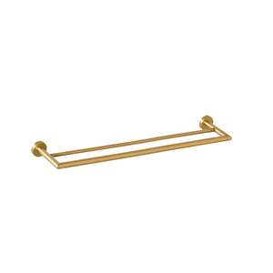 Harper Double Towel Rail 75cm Brushed Brass