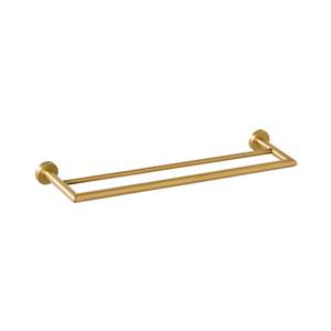 Bathroom Accessories: Harper Double Towel Rail 60cm Brushed Brass
