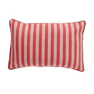 Outdoor Cushions: Aruba Solid and Striped Outdoor Cushion Blush Pink 35x55cm