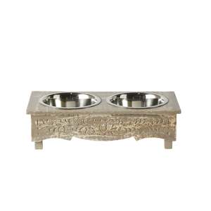 Pet Accessories: Parvani Double Pet Bowl 51x25x14 cm