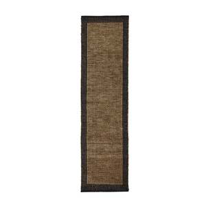 Hallway Runners: Alhambra Border Jute Runner Walnut 80x300cm