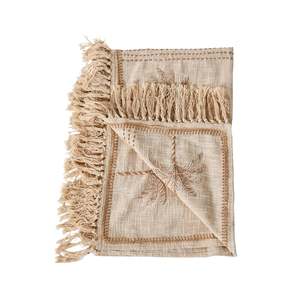 Blankets Throws: Stitch Palm Breeze Embroidered Throw