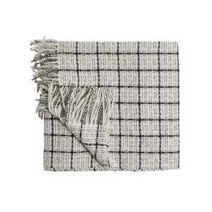 Blankets Throws: Omeo Grid Throw Grey 130x170cm