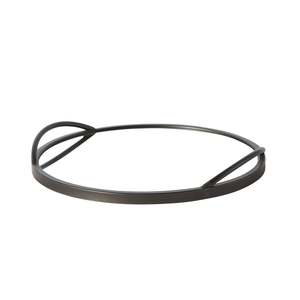 Trays Boards: Mirrored Round Tray 40x40x5.5cm