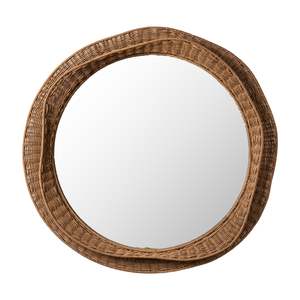 Wall Mirrors: Solene Woven Layered Frame Mirror 100cm
