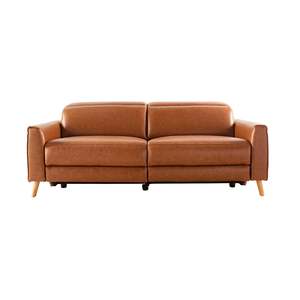 Leather Sofas: Dunaway 2 Seater Leather Recliner Sofa Dakota Vintage Saddle