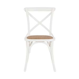 Provincial Cross Back Dining Chair Crisp White