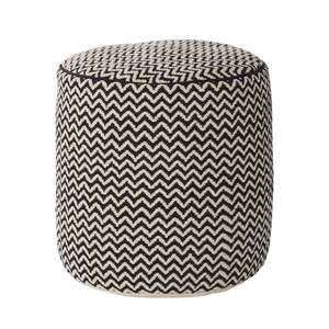 Bellevue Chevron Round Pouf