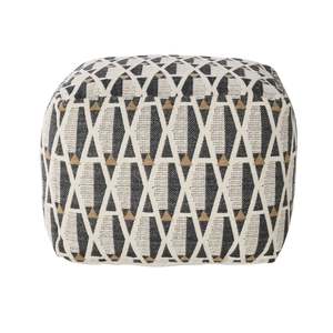 Waterloo Geo Square Pouf