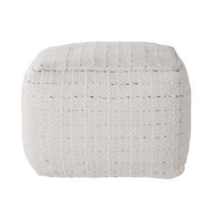 Coogee Slub Woven Square Pouf