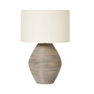 Table Lamps: Salma Wooden Table Lamp 60cm