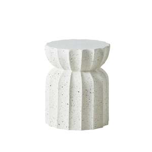 All Homewares: Lotus White Stool 37x37x46cm