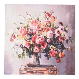 Prints Paintings: Arthouse Abundant Bouquet Framed Print 100x100cm