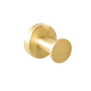 Bathroom Accessories: Harper Robe Hook Brushed Brass