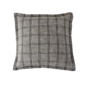 Indoor Cushions: Loft Grid Check Cushion Khaki 50cm