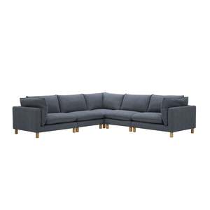 Whitehaven 5 Piece Modular Corner Sofa Atlantic Blue