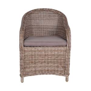 Outdoor Dining Chairs: Verdun Dining Chair With Cushion Natural