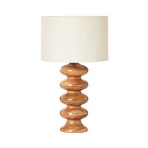 Table Lamps: Fatima Wooden Table Lamp 80cm