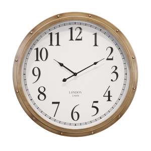 Clocks: Mayfair Brass Wall Clock 60cm