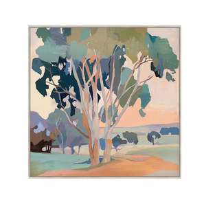 Prints Paintings: On Country Framed Textured Print 100x100cm