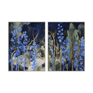 Prints Paintings: Whispers of the Night Framed Textured Print Duo 180x120cm