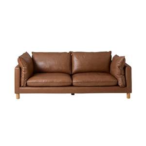 Sofas: Whitehaven Leather 3 Seater Sofa Vintage Saddle