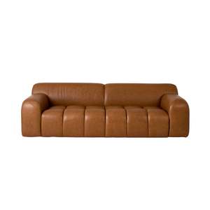 Sofas: Alexis 3 Seater Leather Sofa Dakota Saddle