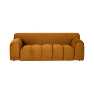 Sofas: Alexis 2 Seater Velvet Sofa Ochre