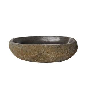 Bathroom Basins: Andesite Natural Stone Basin 45-50x35-40x14cm