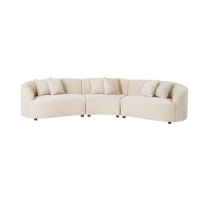 Sofas: Alessa 4 Seater Sectional Sofa Oasis Dune