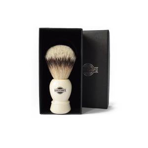 Shave: Badger Shaving Brush Silver Tip + Free Brush Stand
