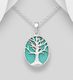 Turquoise Tree of Life Sterling Silver Pendant