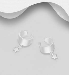 Cuffs: Star Cuff Earrings in Sterling Silver