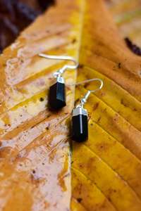 Velvet Night Obsidian Crystal Earrings