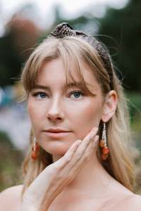 Sunset Carnelian Crystal Earrings