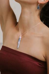 Spirit Crystal Collection: Bliss Blue Kyanite Crystal Necklace