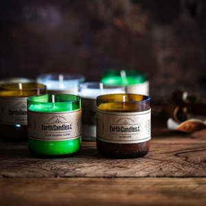 All Earth Candles: Cape Reinga Cliffs - Beer Bottle Tealights (6 Pack)