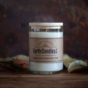 All Earth Candles: Fresh New Zealand Pine - Wine Bottle Soy Candle