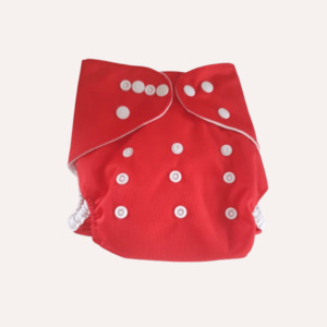 Reusable Nappies: Red Cloth Nappy