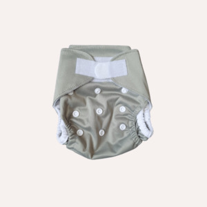 Reusable Nappies: Grey Newborn Cloth Nappy