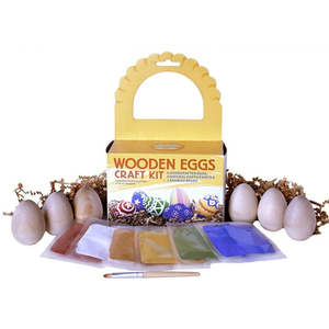 Childrens Learn Play: Wooden Eggs Craft Kit
