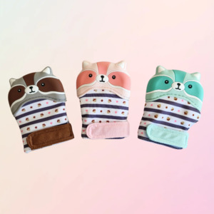 Teething: Teething Mitts - Racoons