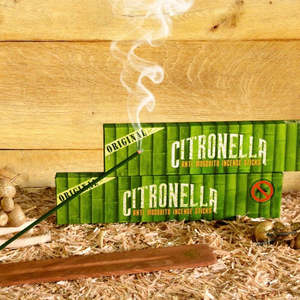 Clearance: 100% Natural Citronella Incense Sticks + Holder