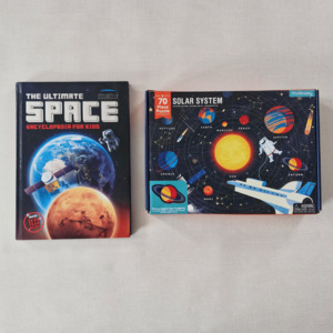 Science: Space Encylopedia and Solar System Puzzle