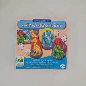 Puzzles: 4 In A Box Dino Puzzle