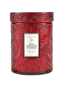 Candles Incense: Voluspa Goji & Tarocco Orange 50hr Glass Candle & Lid