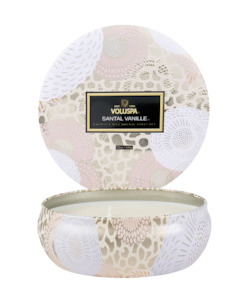 Candles Incense: Voluspa Santal Vanille 3 Wick Candle